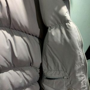 North Face puffer jacket black and gray extra large